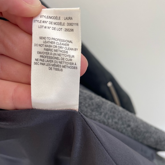 Theory Wool & Leather Jacket sz Large - Picture 4 of 5